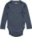 Hummel Baby romper met lange mouwen Solid blauwe schaduw Unisex 6 mnd