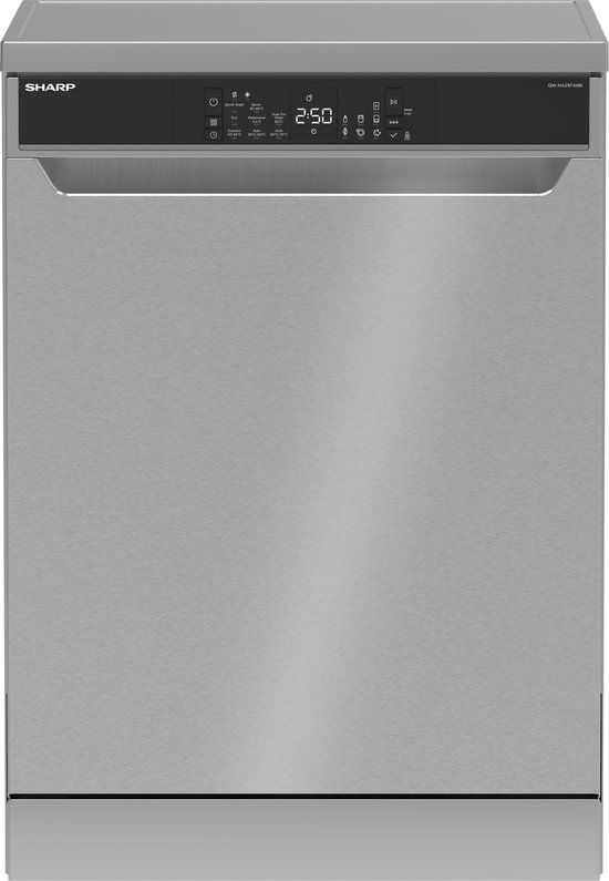 Sharp QWNA25F44BIEU - Vrijstaande Vaatwasser - Energieklasse B - Zilver