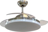V-tac VT-3042 Design Plafondventilator - 107cm - Chroom - 35W - LED Lamp - Afstandsbediening