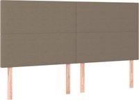 vidaXL Hoofdbord Taupe Stof 160x5x118/128 cm