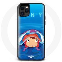 Maniacase Etui Iphone 11 Pro Max Ponyo op de klif Sosuke zee strand klein meisje goudvis Japan Lisa Fujimoto Koichi water