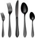 Unyqoos® set de couverts de 30 pièces, Inox, noir