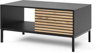Vicco Eliza Salontafel – 90 x 50 cm met een lade Eik goud/antraciet