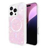 Case-Mate iPhone 16 Pro-hoesje [compatibel met MagSafe] - Iriserende vloeibare glitter telefoonhoes met 3,7 m valbescherming - Premium magnetische hoes voor iPhone 16 Pro - zeepbel waterval