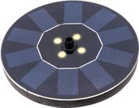Lumineo Solar fontein met LED verlichting - Zwart - Kunststof - D16 cm