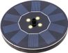 Lumineo Solar fontein met LED verlichting - Zwart - Kunststof - D16 cm