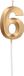 Folat Party Products Folat Kaars Glamour Cijfer 6 Goudkleurig Metallic
