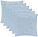 vidaXL Taie d'oreiller 6 pièces Bleu clair 30 x 30 cm Fausse fourrure de lapin