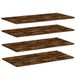 vidaXL Wandschappen 4 stuks 80x40x1,5 cm bewerkt hout gerookt eikenkleur