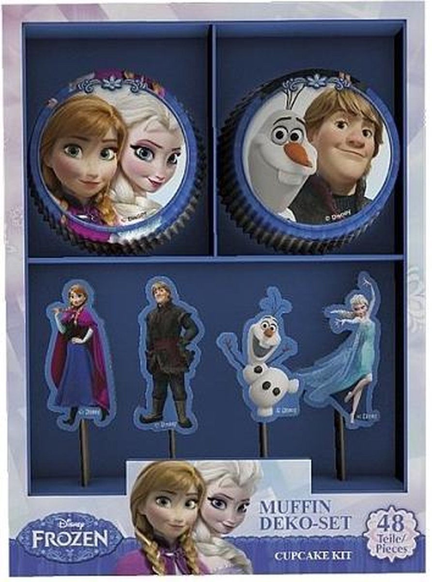 Dekoback Disney Frozen cupcake decoratieset 48-delig