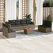 Maison Exclusive - Ensemble de jardin, 9 pièces, avec coussins, gris, en polyrotin