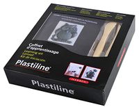 Plastiline 8750T - Startersset Plastiline - Medium plaat 350 g - Plexiglas - IJzerdraad - 2 gereedschappen - Modellenkaarten - Instructieblad (Frans - Engels) - Grijs - Gemaakt in Frankrijk