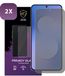 MobyDefend 2-Pack MobyDefend Protecteurs d'écran - Convient pour Samsung Galaxy S25 FE - Écrans de protection en verre mat et privé