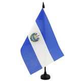 AZ FLAG Tafelvlag El Salvador 21x14 cm Polyester 100D Plastic Voet