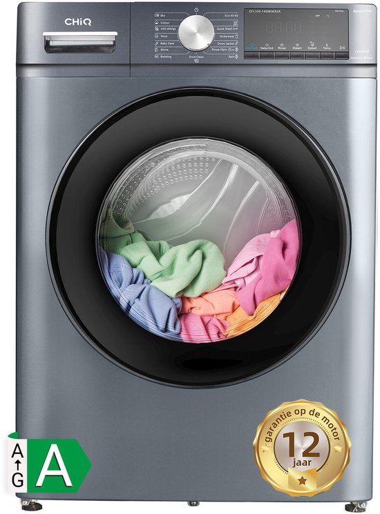 CHiQ CFL100-14586IM3XA - Wasmachine - 10 KG - Space Pro - 16 programma's - AI Smart - Stoomwassen & Quick Wash - 12 jaar garantie op motor - Energieklasse A