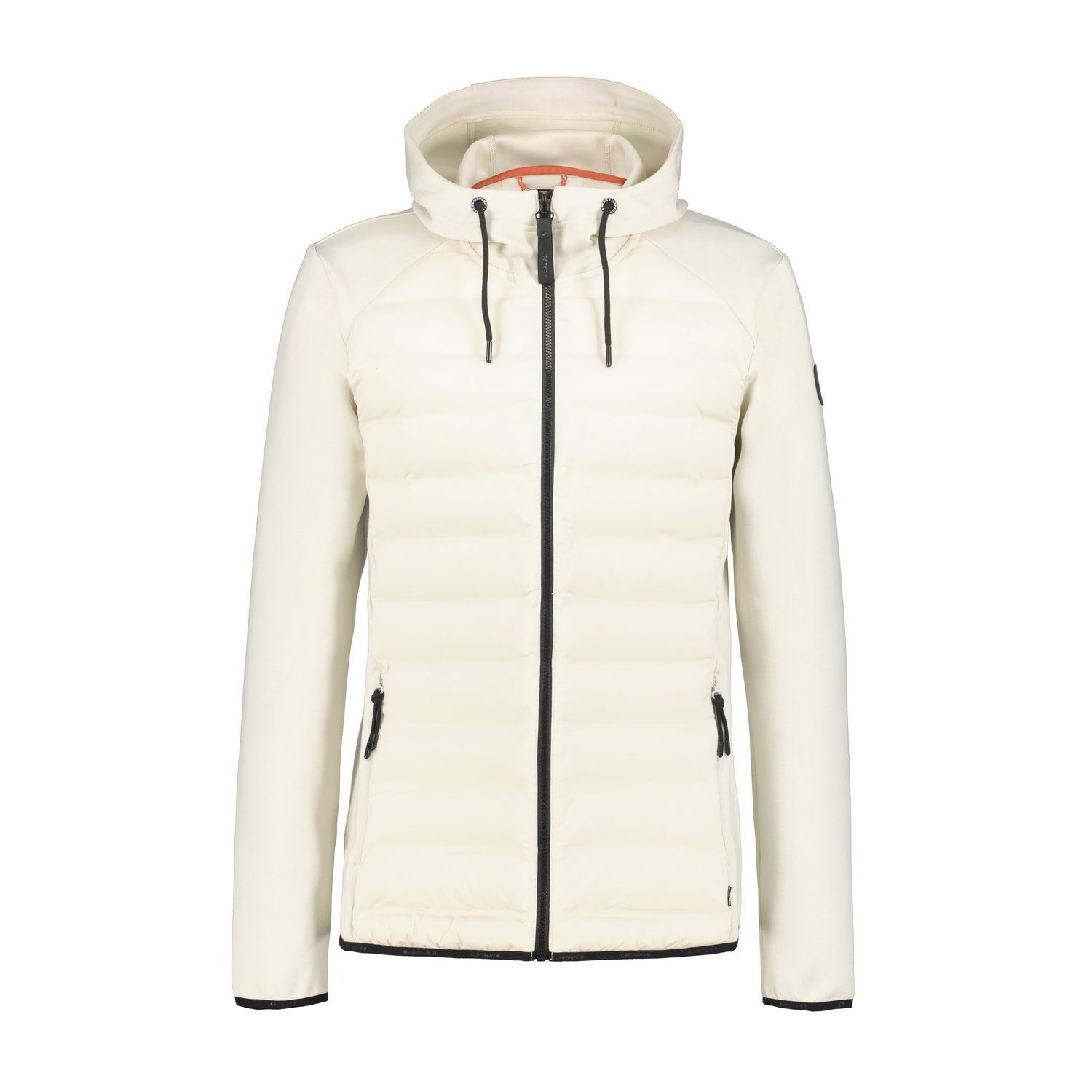 Icepeak Arzberg Hybrid-midlayer-jas voor heren, wit, 4-weg stretch, gewatteerde wattering, vaste capuchon, wit, L