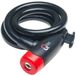 Qloc security TRIBE SPORT GROUP SAS Kabelslot met spiraal en Qloc-houder zwart/rood