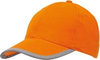Merkloos / Sans marque Inspirion Gmbh Oranje baseballcap 5-panel voor volwassenen met reflecterende rand