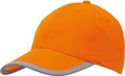 Merkloos / Sans marque Inspirion Gmbh Oranje baseballcap 5-panel voor volwassenen met reflecterende rand