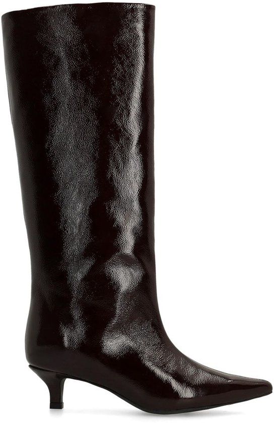 Sacha - Dames - Bordeaux hoge lakleren laarzen - Maat 41