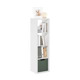 Furinno Cubicle open rug decoratieve verticle kubus opbergorganizer, 4-kubus, wit