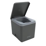 TRELINO Evo M Antraciet (39 x 33 x 36 cm), Scheidingstoilet, Mobiele droogtoilet voor Kamperen en Outdoor, Geurneutraal, 5L & 8L Capaciteit