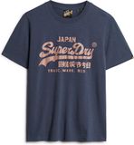 Superdry METALLIC VL RELAXED T SHIRT Dames - Blauw - Maat S