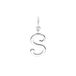 Lucardi Dames Stainless steel bedel letter - Hanger - Staal - Zilverkleurig