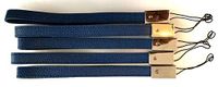 5 x venster sleutelhanger leder blauw