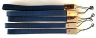 5 x venster sleutelhanger leder blauw