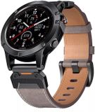 Strap-it Genuine leren bandje Quickfit 22mm - grijs
