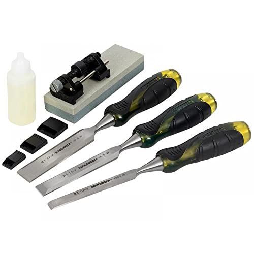 Roughneck Bevel Edge Chisel & Sharpening Kit - 6 Piece