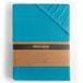 DecoKing Hoeslaken 200x220-220x240 cm 100% Gekamd Katoen Jersey Zacht Cyan Amber