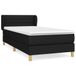vidaXL Boxspringbed met matras, stof, zwart, 200x200 cm