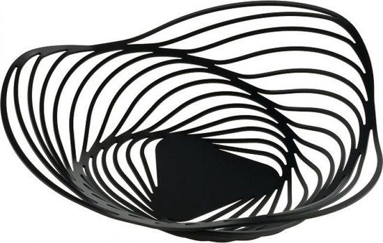 ALESSI Trinity Fruitschaal - 33 cm - Zwart