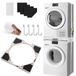 Merkloos Stapelset wasmachine en droger - Verstelbaar 46 tot 66 cm - Stapelplank - Antislip