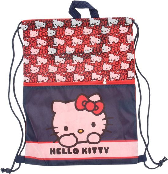 4KidsOnly Hello Kitty Gymtas met rits - Zwemtas - 40 cm - Meerkleurig - Voor Kinderen