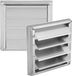 Merkloos RVS Vierkante Muurventilatie 150mm met Zwaartekrachtklep - Weerbestendige Afvoer