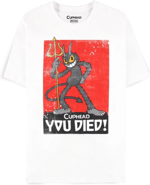 Difuzed Cuphead - You Died! White Men's Short Sleeved T-shirt