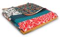 Lush Decor Boho omkeerbare gooien kleurrijke gestreepte patroon Bohemian deken, 60 "x 50", Turquoise & Mandarijn
