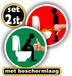 Jerma - Set de stickers WC pour s'asseoir et uriner
