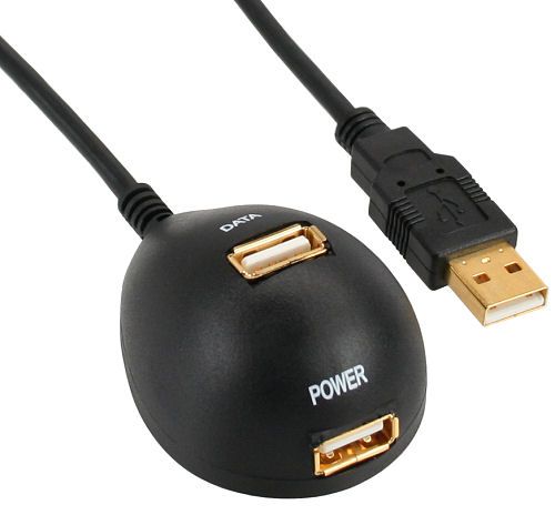 Inline 34652 USB-kabel - 2 m - Zwart