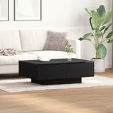 vidaXL Salontafel Zwart Eiken 90 x 60 x 31 cm