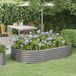 Maison Exclusive - Jardinière surélevée, acier galvanisé, 214x140x36 cm, gris