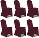 vidaXL Stretch Stoelhoes Bordeauxrood (6 stuks)