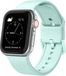 By Qubix Qubix - Soft siliconen bandje met gespsluiting - Mint groen - Geschikt voor Apple Watch 44mm / 45mm / 46mm / 49mm