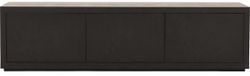 Goossens Tv Meubel Barcelona, 3 Kleppen Zonder Kabeldoorvoer - Hout Zwart