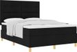 vidaXL Boxspring Bed met Hoofdeinde Zwart 160 x 200 cm Stof