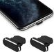 Selected by GSMpunt.nl Lightning Stofdichte Plug Dopje Zwart (2-Pack)