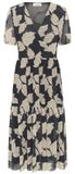 Soaked in Luxury Damesjurk Aldora Navy Leaf Print